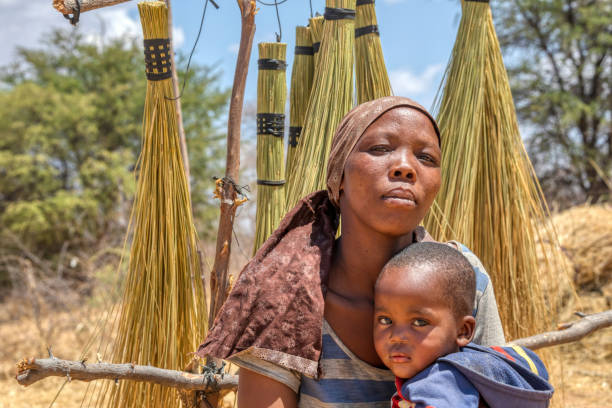 istock African woman with a child 1185362067