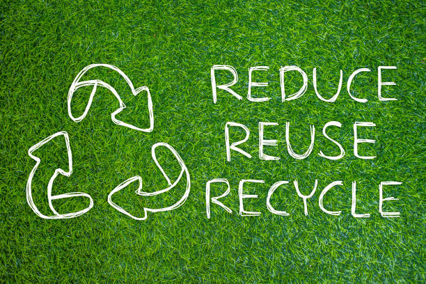 istock Reduce - Reuse - Recycle symbol hand drawing with green nature background. 1185362208