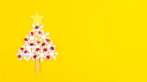istock Holiday concept. Christmas banner with creative tree. 1185364089