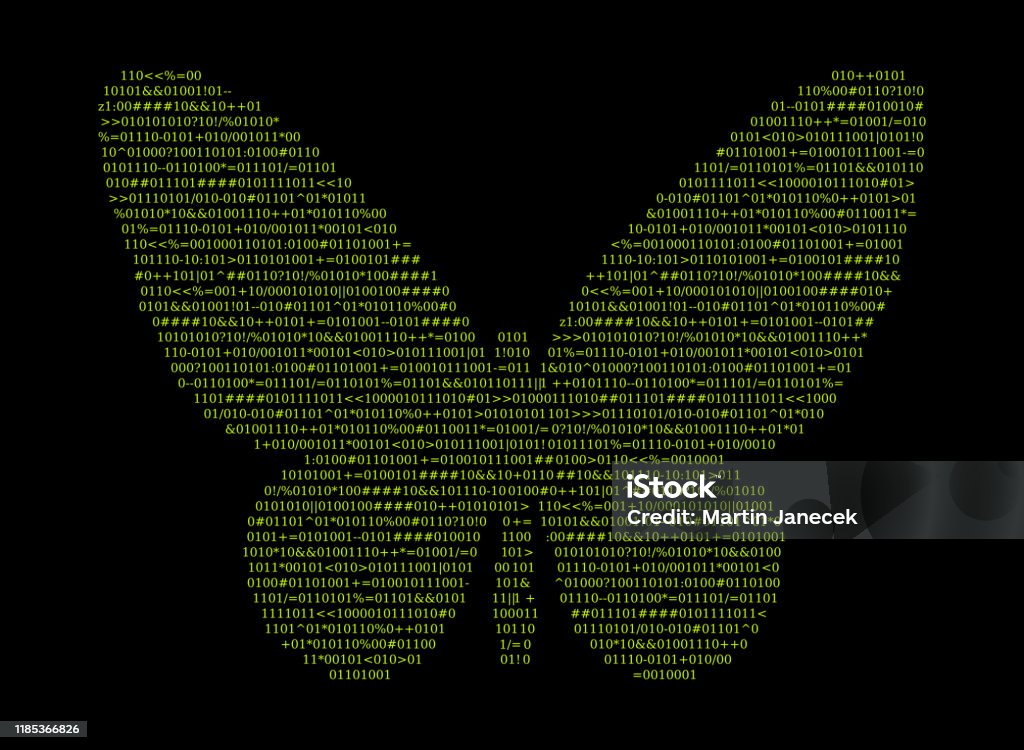 Source Code Shape Butterfly Vector Illustration Stock Illustration ...
