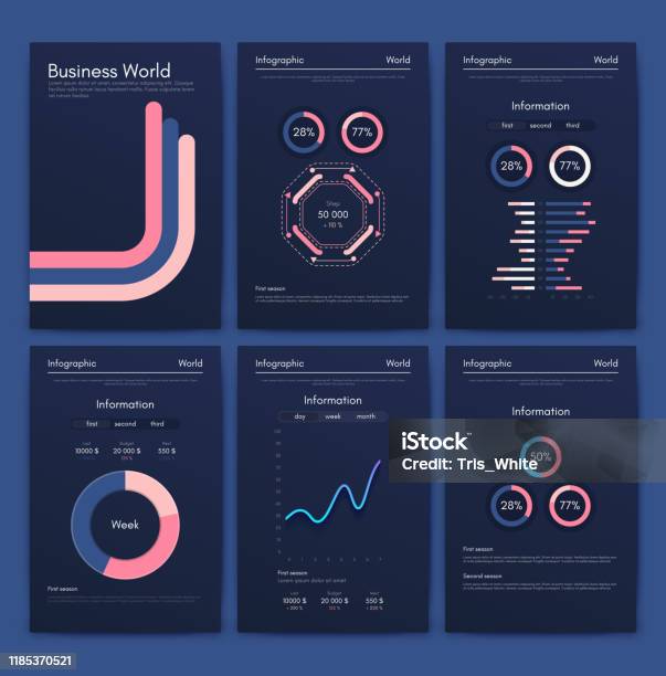 Business/program Graphics Modern Infographic Vector Concept Business Graphics Brochures Stock ...