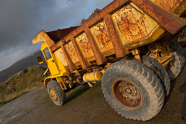 Tipper truck at a mine stock photo