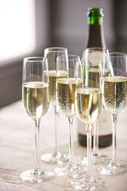 istock Chilled champagne served in glasses 1185372752