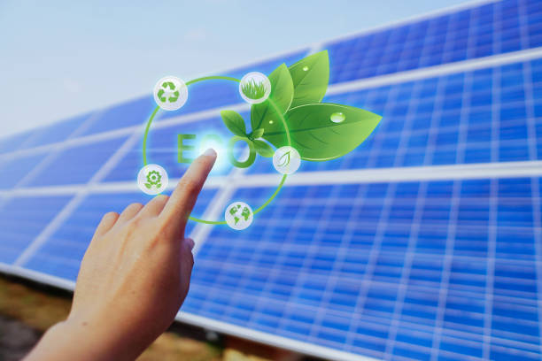 istock Solar panels, alternative energy sources, sustainable resource concepts can coexist with people without causing harm to health and the environment 1185373528