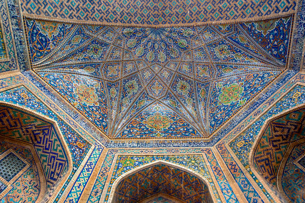 istock Tilework at Sher-Dor Madressa, Registan Square, Samarkand, Uzbekistan 1185375199