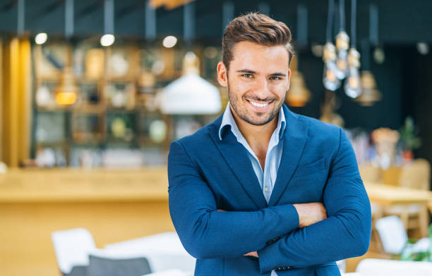 istock Handsome businessman in restaurant 1185376662