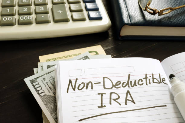 istock Non-deductible IRA sign. Retirement plan concept. 1185380163