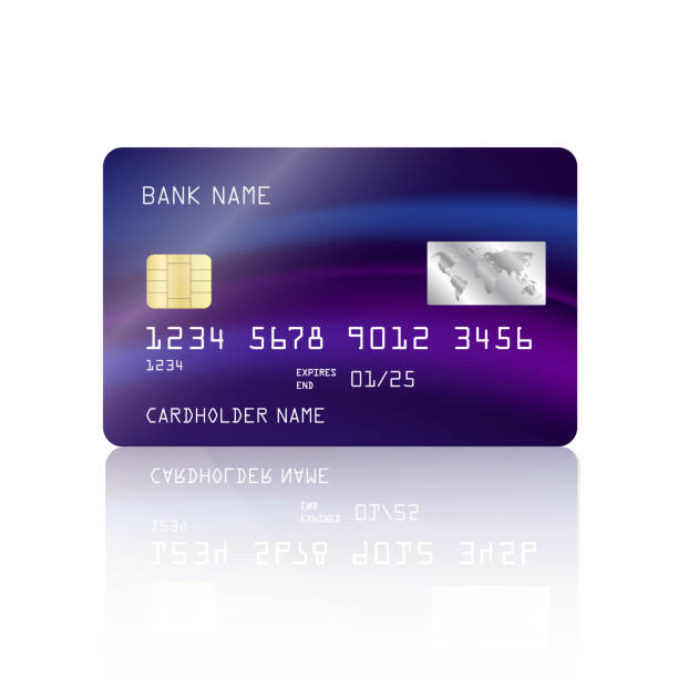 istock Credit card vector with abstract colorful mesh design background. Blue credit card. Vector illustration design EPS10 1185385617