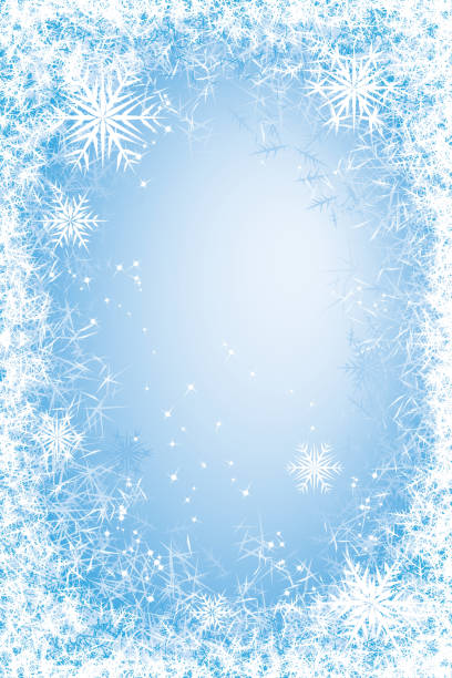 Frost frame  rime ice stock illustrations