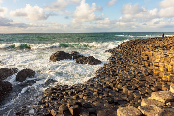 Giant's Causeway afternoon view, Northen Ireland, United Kingdom stock photo