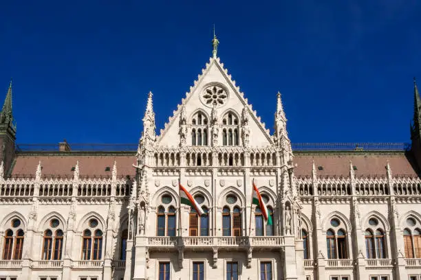 Photo of View of the Hungarian Parliament Building or Parliament of Budapest, a landmark and popular tourist destination in Budapest, Hungary