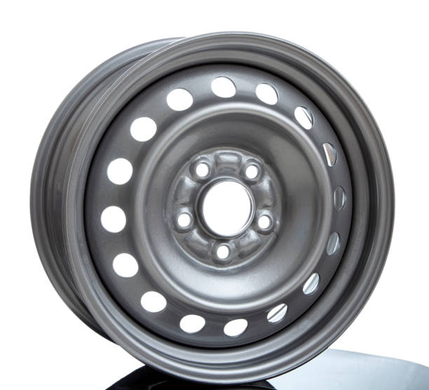 istock Steel wheel rim on white background 1185389552