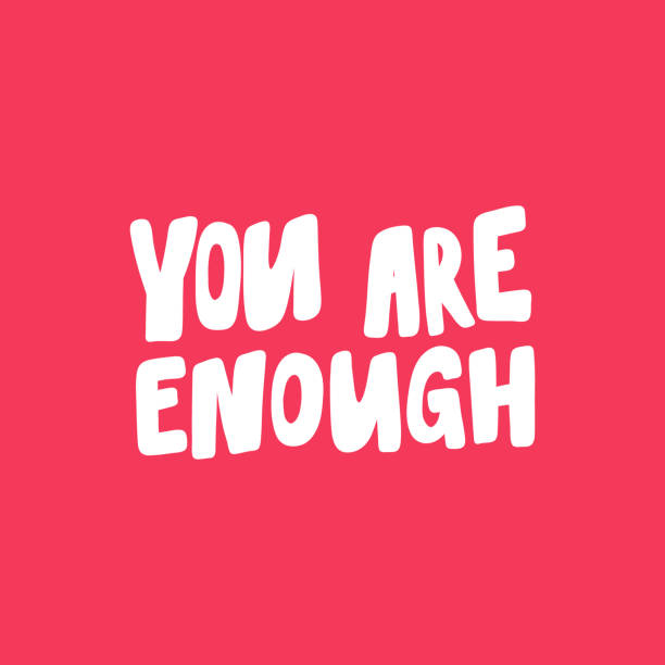 istock You are enough. Valentines day Sticker for social media content about love. Vector hand drawn illustration design. 1185389829