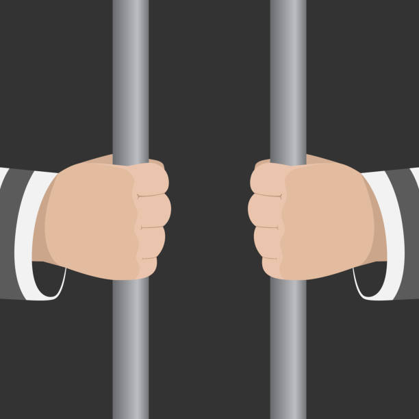 Man In Striped Uniform Holding Jail Bars Cartoon Vector Illustration Stock Illustration - Download Image Now - iStock Man In Striped Uniform Holding Jail Bars Cartoon Vector Illustration Stock Illustration - Download Image Now - iStock