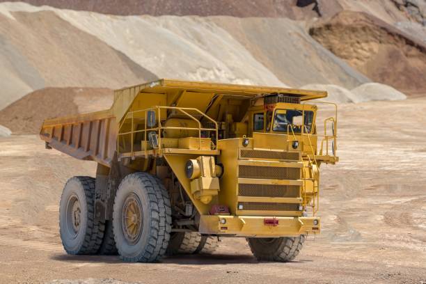 istock Yellow mining truck in iron ore in Austria. 1185393522