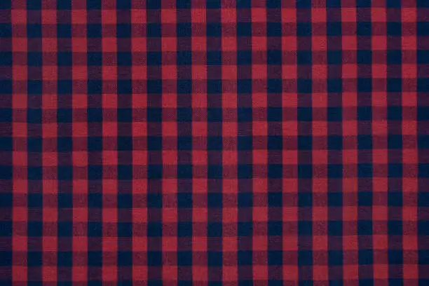 Photo of checkered cotton texture for background