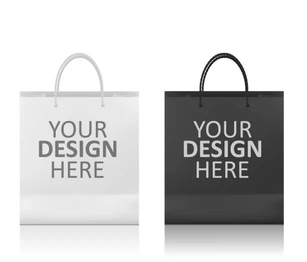 Vector illustration of Realistic Shopping Bag Mockup