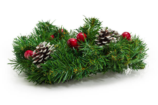 istock Christmas wreath made with branches of artificial Christmas tree 1185396114
