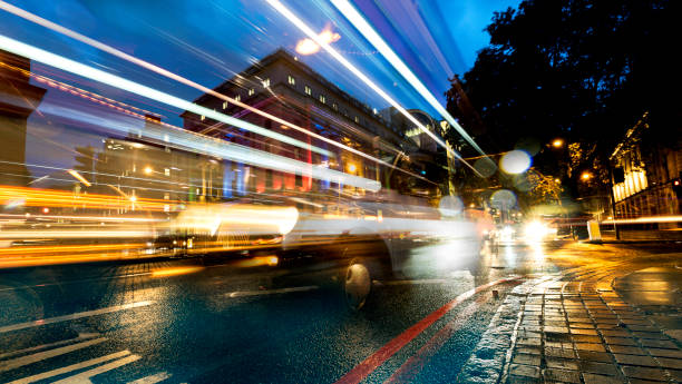 istock A slow shutter speed of London traffic at night 1185397618