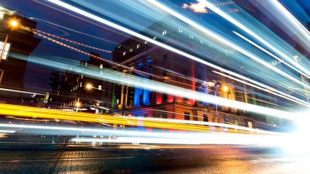 istock A slow shutter speed of London traffic at night 1185397628