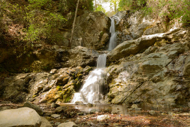 istock Summer landscape with a waterfall in the forest 1185399694