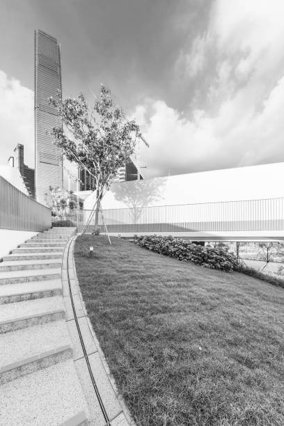 istock High rise office building and public park 1185401089