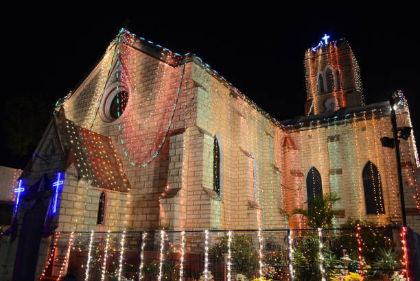 istock Church Colorfully Illuminated at Beawar 1185401693