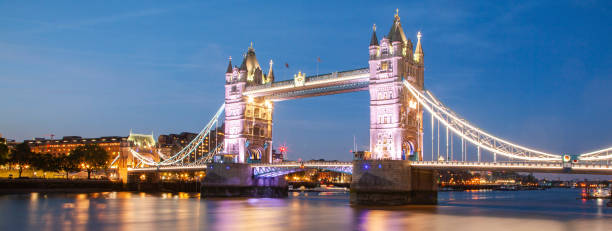 istock tower bridge at night, London, UK 1185404080