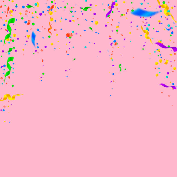 istock Streamers and confetti. Colorful tinsel and foil r 1185404730