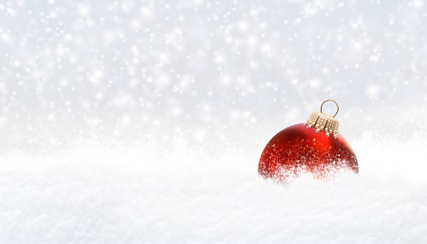 istock Red christmas Bauble with snowflakes 1185407645
