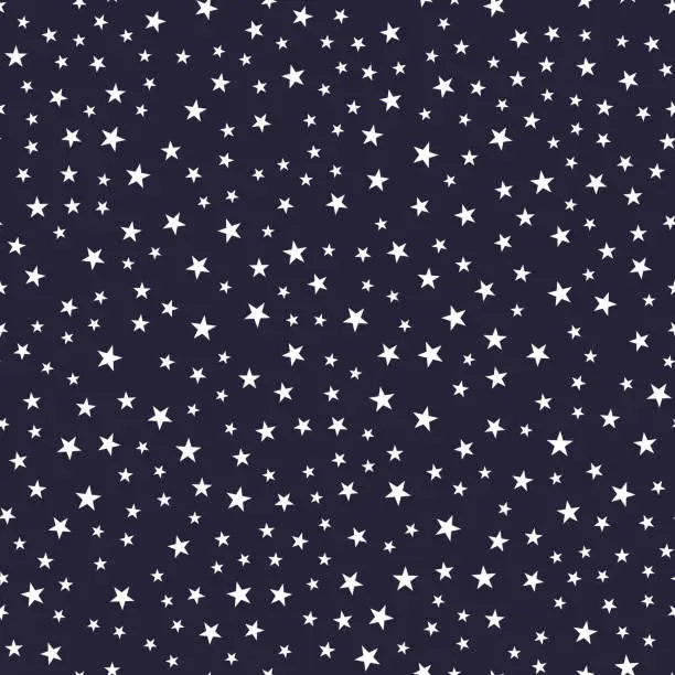 Vector illustration of Seamless pattern with stars. Vector Illustration