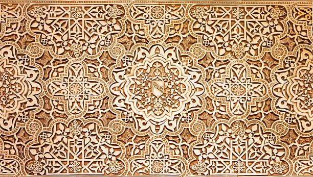 istock arabic pattern texture at Alhambra palace in Granada, Spain 118541496