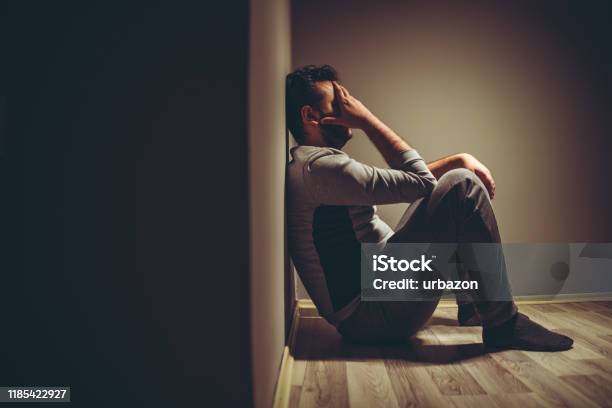 Depressive Man Stock Photo - Download Image Now - Men, Depression - Sadness, Sadness