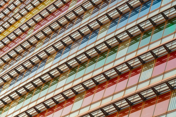 abstract colorful modern stained glass windows