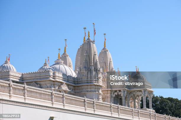 Balustrades And Domes On Hindu Temple Stock Photo - Download Image Now - Architecture, Art, Goddess