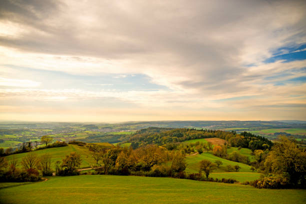 istock Panoramic view to the south of Germany direction Stuttgart 1185429238
