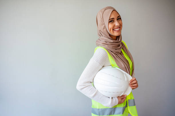 istock Muslim female architect. 1185430464