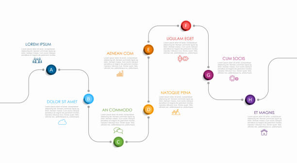 ilustrações, clipart, desenhos animados e ícones de modelo de design infográfico com lugar para seus dados. ilustração do vetor. - tecla option