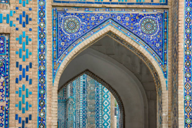 istock Tilework at Shah-i-Zinda necropolis, Samarkand, Uzbekistan 1185430633