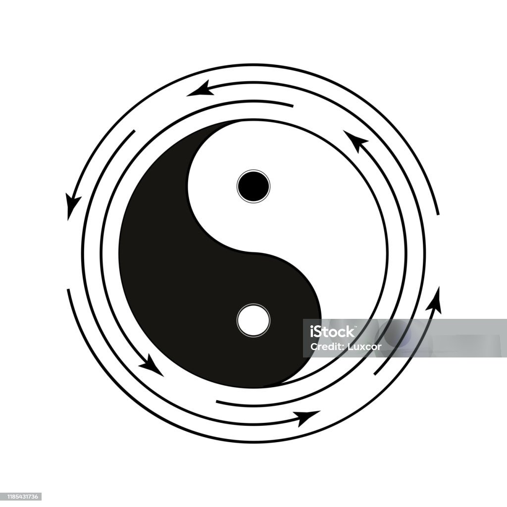 Biểu Tượng Âm Dương Của Sự Hài Hòa Và Cân Bằng Hình minh họa Sẵn ...