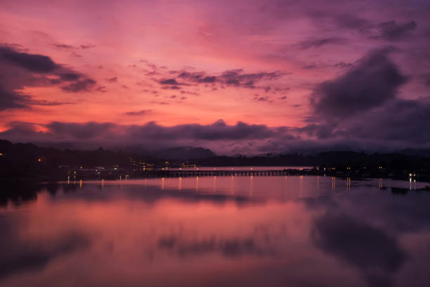 istock Sangkhlaburi mon bridge at dawn 1185435101