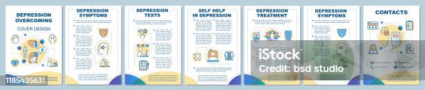 Depression Brochure Examples Depression Treatment Brochure Template Layout Stock Illustration ...