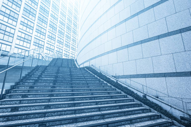 Tokyo shinbashi business district Japan, Shinbashi - Tokyo, Shiodome, Tokyo - Japan, Architectural Feature low angle street japan stock pictures, royalty-free photos & images