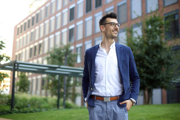 istock Businessman in a downtown district 1185439951