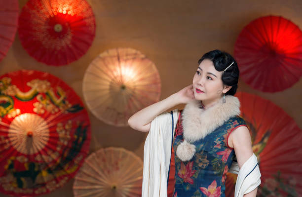 istock A woman in a cheongsam 1185440067