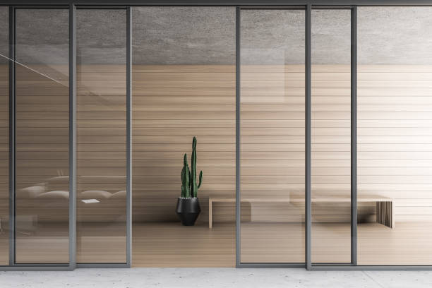 istock Bench in modern apartment lobby 1185444003
