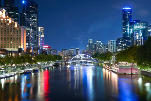 istock Melbourne city at night . 1185444508