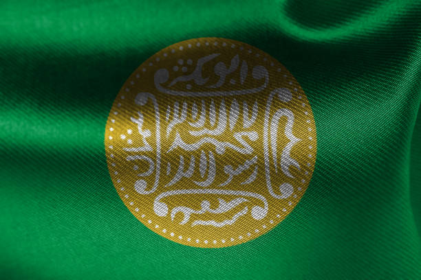 istock Rohingya flag waving in the wind, Close-up 1185448013