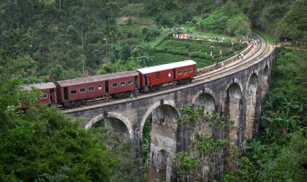 istock The local train acrossing the Nine Arches Demodara Bridge. 1185448141