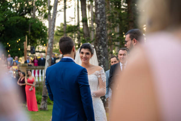 istock Wedding ceremony at beautiful farm 1185448408